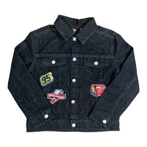 DreamWave Boy's Licensed Character Long Sleeve Denim Jacket with Patches - Black